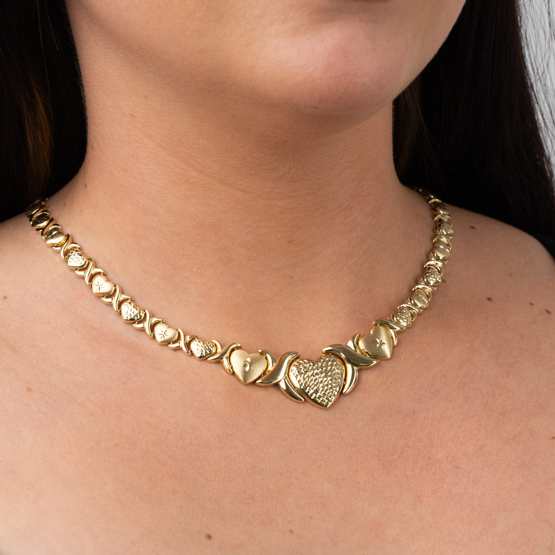 Hearts Golden Necklace