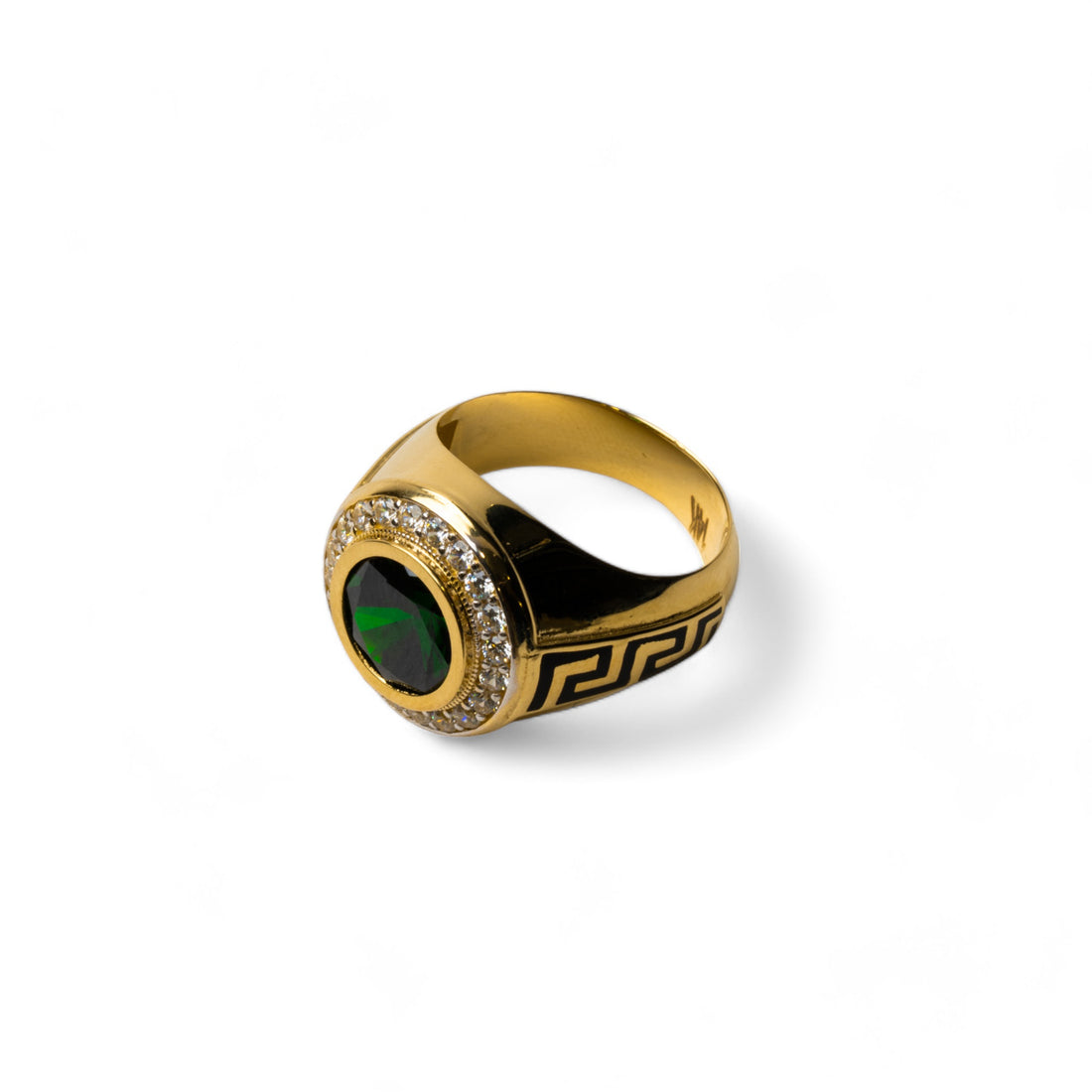 Round Green Stone Ring